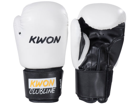 Boxhandschuhe KWON CLUBLINE Pointer – Small Hand (8 oz) | Weiß / Pink / Schwarz
